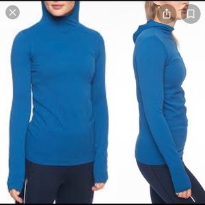 Athleta $98 Flurry Scuba Hoodie Long Sleeve Top